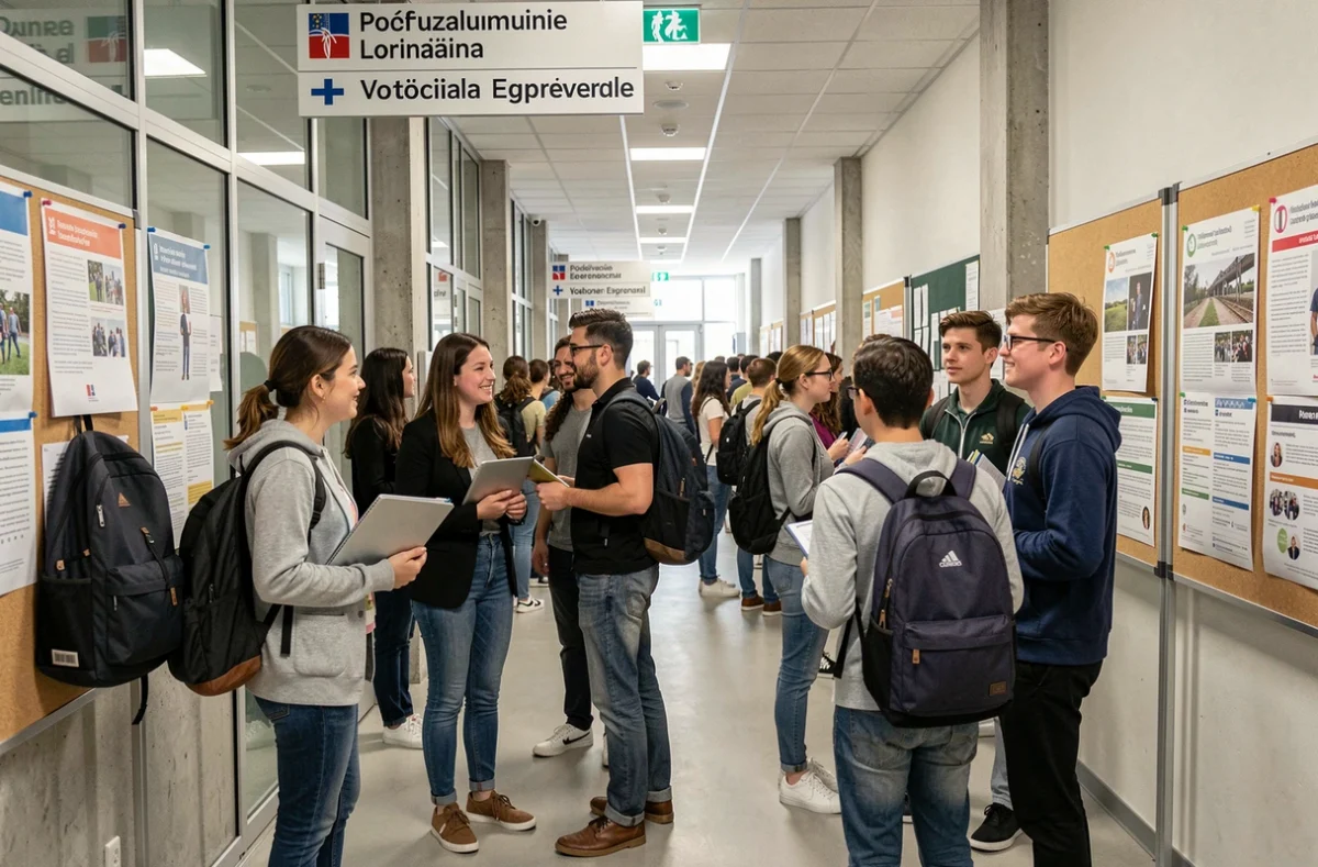 Étudiants et apprenants dans un centre de formation en Meurthe-et-Moselle, symbolisant les opportunités de formation professionnelle en Lorraine