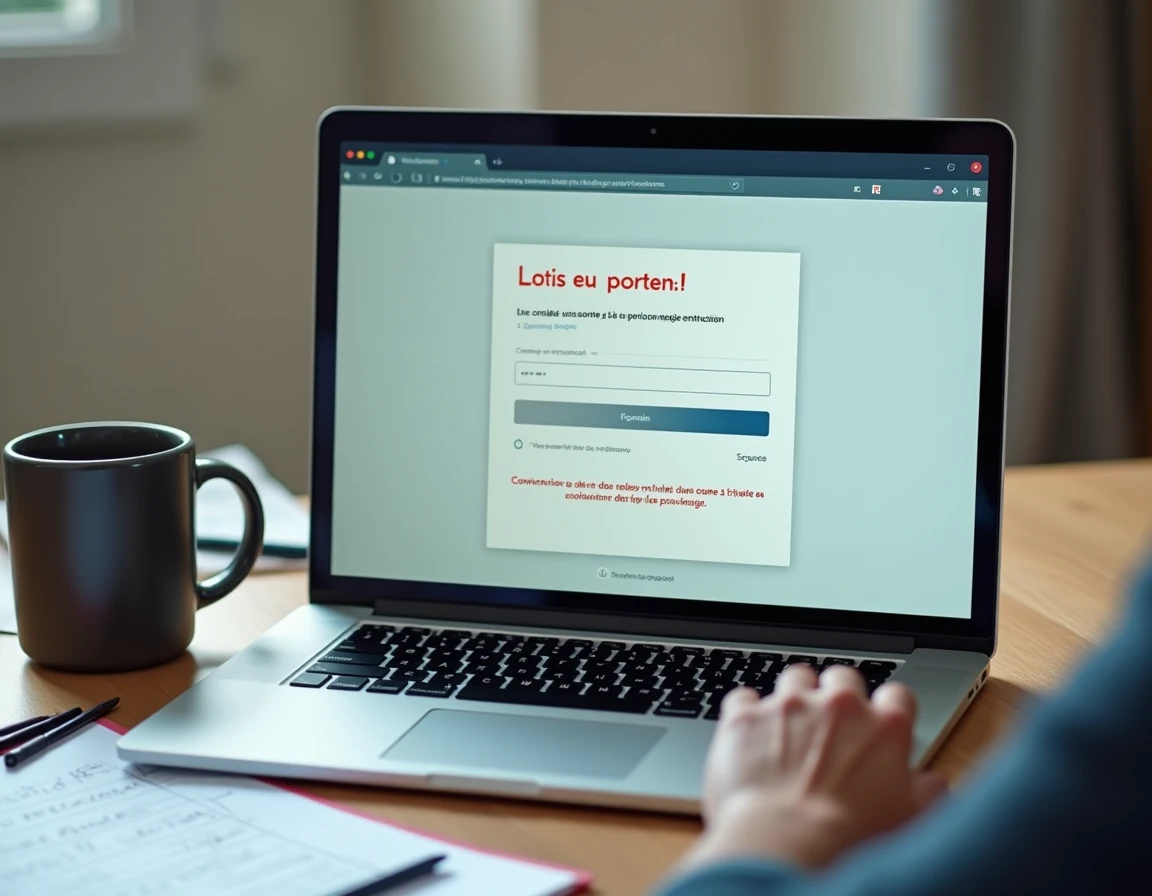 Écran d'ordinateur affichant une erreur de connexion au portail ENT avec des notes de dépannage manuscrites sur un bureau