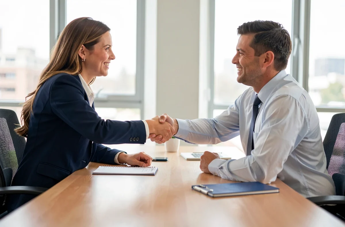Entretien de recrutement dans une entreprise de services numériques