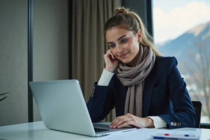 Femme professionnelle avec diplomes suisses et français