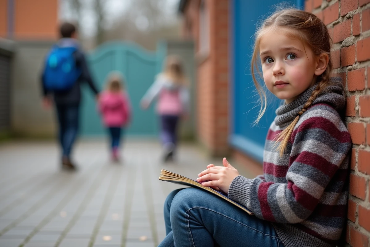 Jeune fille assise près de l